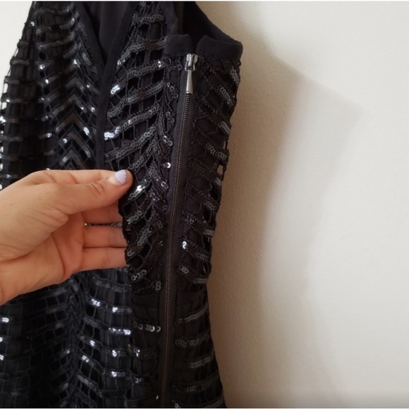 Saylor Black Sequin Dress NWT - Picture 6 of 8